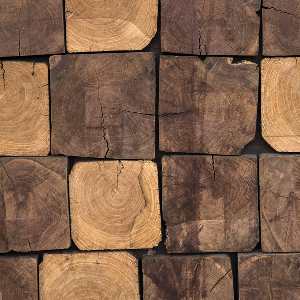 Wall texture with wood cube - 写真・画像