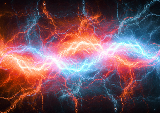 Vuur en ijs abstracte lightning - Foto, afbeelding