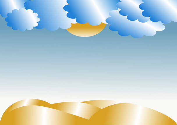 Хмари і небо з курганами
 - Вектор, зображення