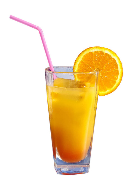 Glass of orange juice with fruit - Photo, Image