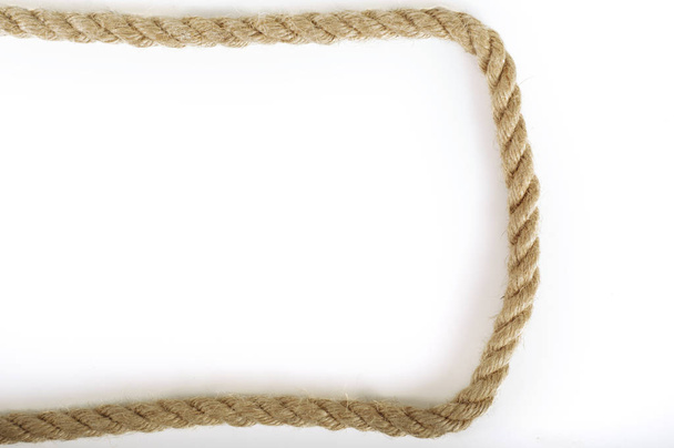 Рамка мотузки на білому тлі
 - Фото, зображення