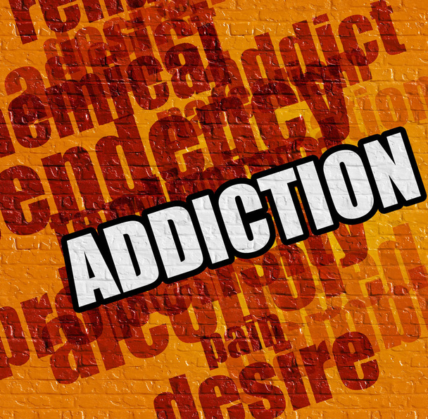 Medicine concept: Addiction on the Yellow Wall . - Photo, Image