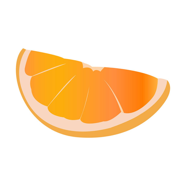 Απομονωμένη πορτοκάλι κομμένα - Διάνυσμα, εικόνα