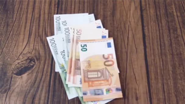 Euro-bankjegyek Eueopean Unió - Felvétel, videó