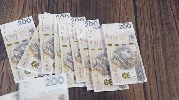 Counting money. Polish PLN Zloty - Footage, Video