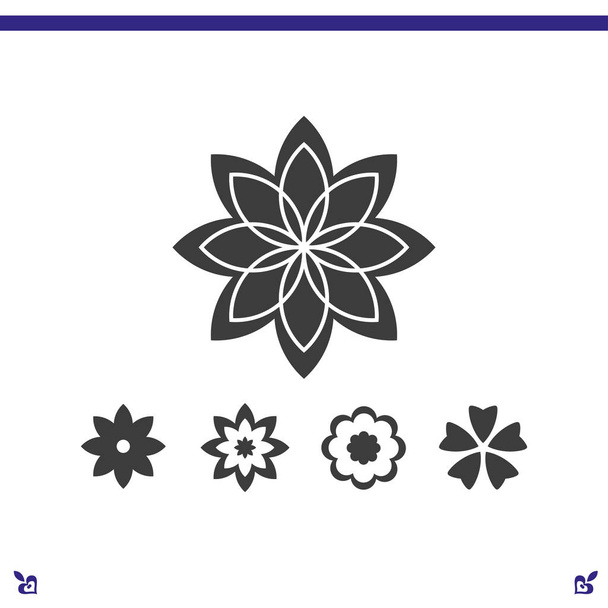virág web ikonok   - Vektor, kép