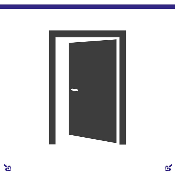 ajtók pókháló ikon - Vektor, kép