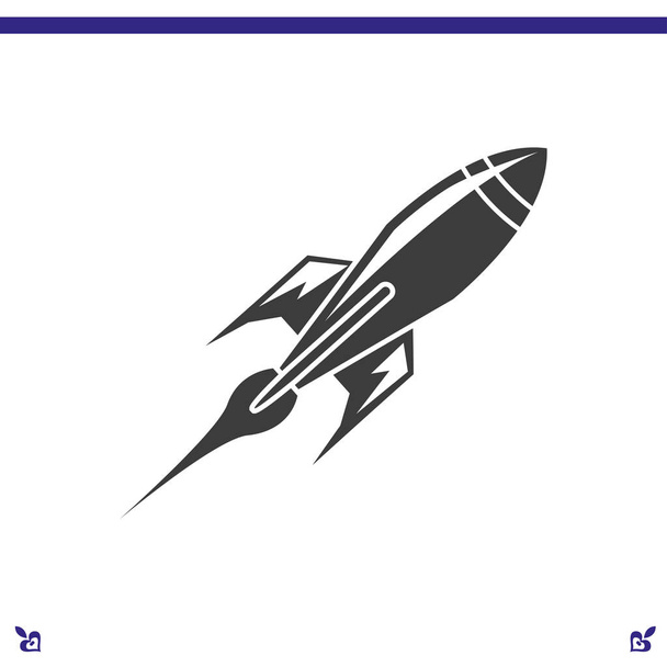 Rocket web icon - Vector, Image