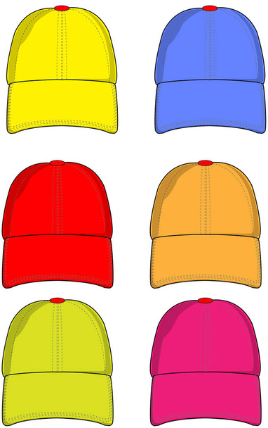 Gorras de béisbol en colores - Foto, imagen