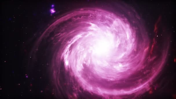 Spiralne galaktyki czerwony, animacja Drogi Mlecznej - Materiał filmowy, wideo