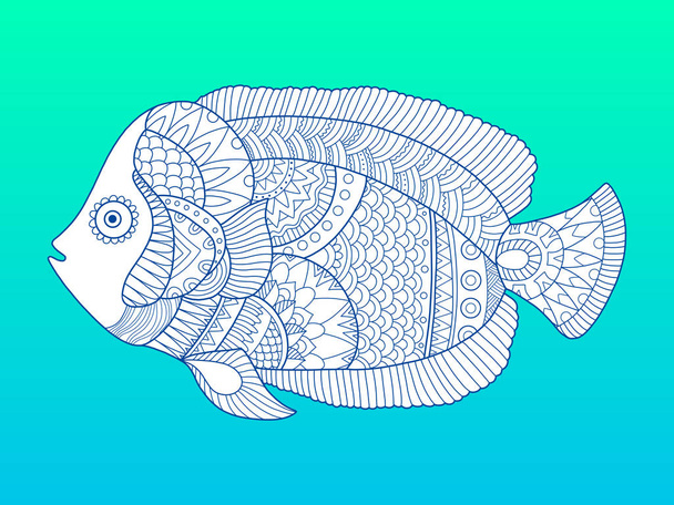Angel fish color fashion vector illustration - Vecteur, image