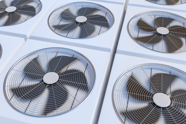 Unità HVAC (riscaldamento, ventilazione e aria condizionata). Illustrazione resa 3D
. - Foto, immagini