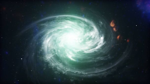 Galaxy in space, beauty of universe, cloud of star, blur background, 3d illustration - Photo, Image
