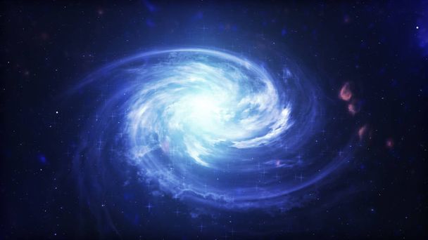 Спиральная галактика, 3D иллюстрация объекта глубокого космоса
. - Фото, изображение