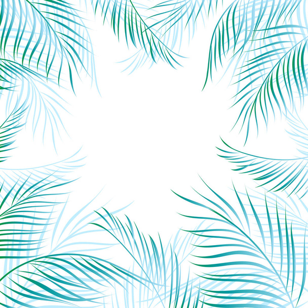 Tropical palm leaves background - Vector, Image
