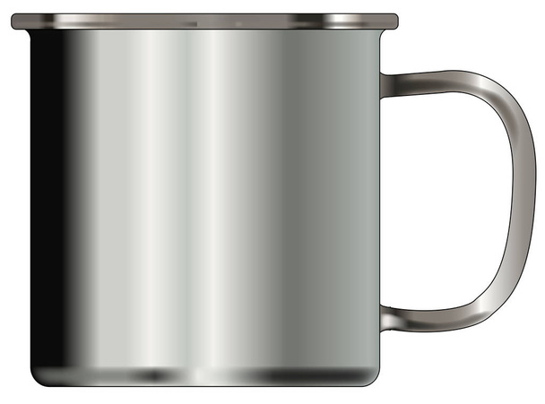 Typical Tin Cup - Vetor, Imagem