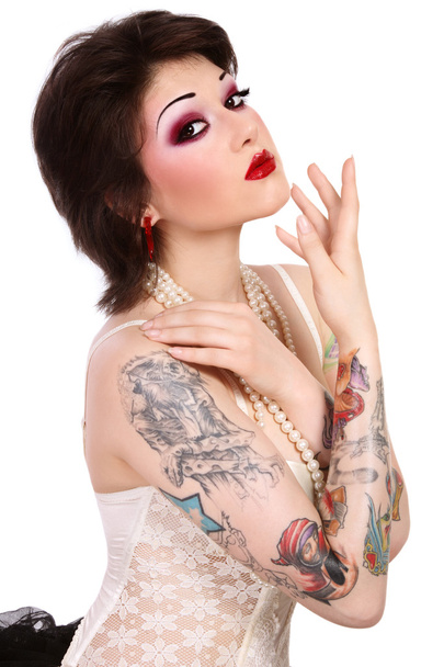 Girl with tattooes - Fotografie, Obrázek