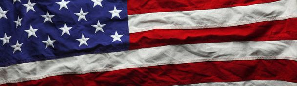 Piros, fehér és kék Memorial day vagy veterán amerikai zászló - Fotó, kép