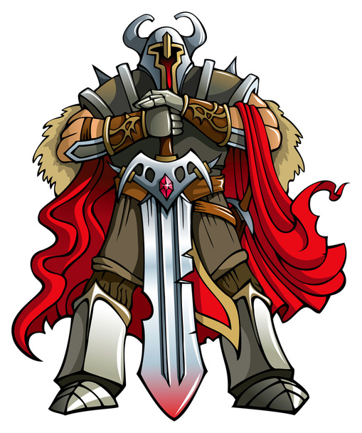 ridder van de kruisvaarders - Vector, afbeelding