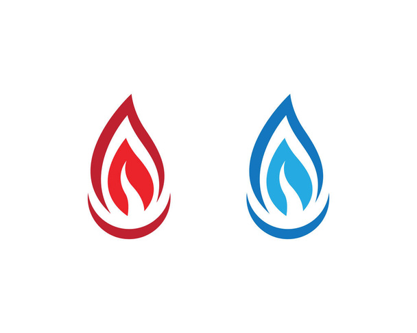  tűzláng logó sablonja - Vektor, kép