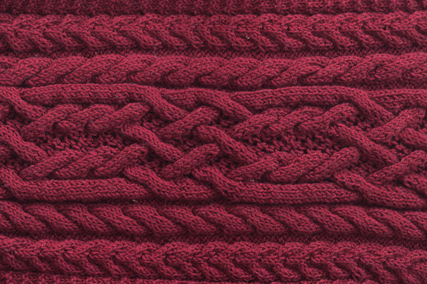 Knitted pattern from natural wool - Fotoğraf, Görsel