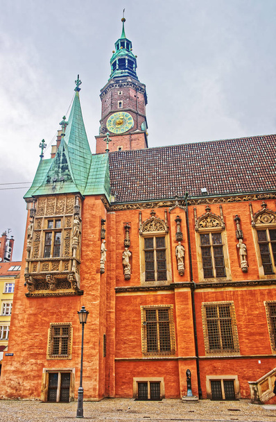 Pazar Meydanı Wroclaw Old Town Hall - Fotoğraf, Görsel