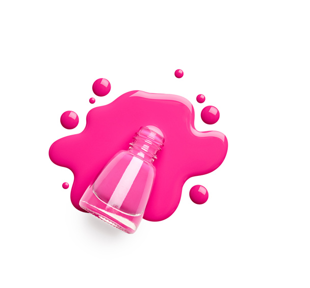 gemorste roze nagellak - Foto, afbeelding