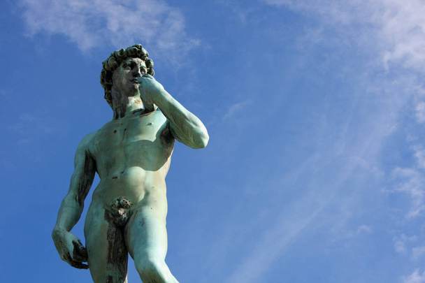 David statua w Piazzale Michelangelo, zbudowany w 1869 roku i designe - Zdjęcie, obraz