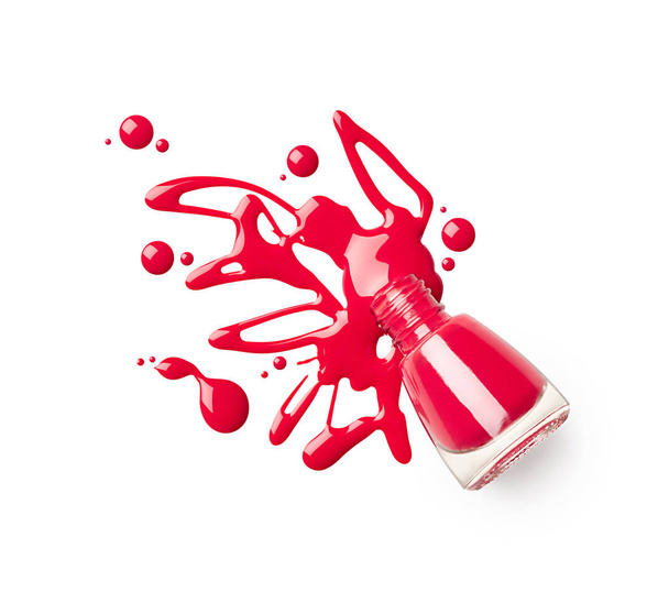 Esmalte de uñas rojo
 - Foto, Imagen