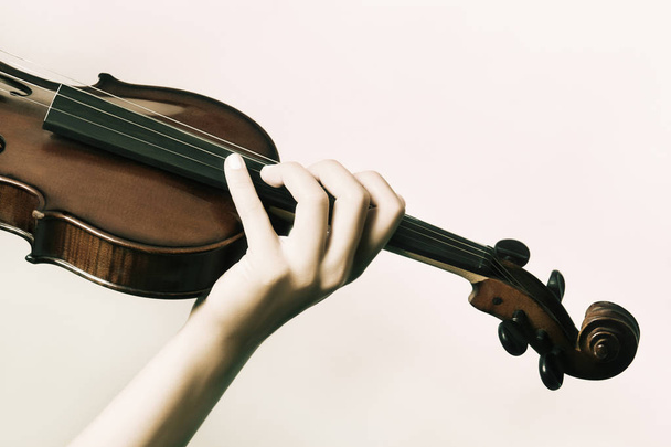 Violin close up hands violinist - Foto, imagen