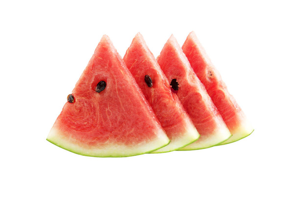 weiße isolierte Wassermelone Stück Hintergrund mit Clipping-Pfad - Foto, Bild