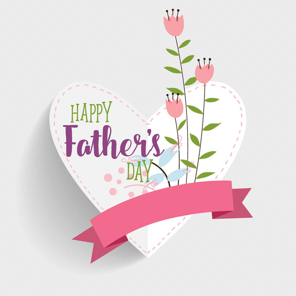 Happy fathers day card design. Vector Illustration. - Vector, Imagen