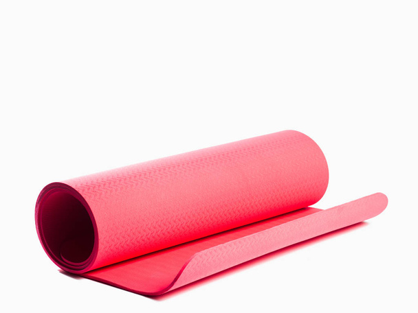 Red sport mat on isolated background - Photo, Image