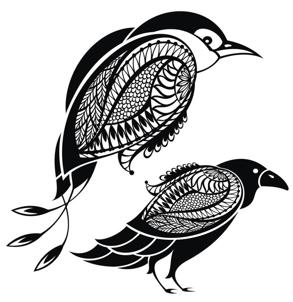 Birds decorative set  - Vector, imagen