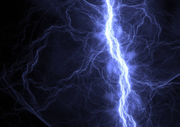 Mavi elektrik yıldırım  - Fotoğraf, Görsel