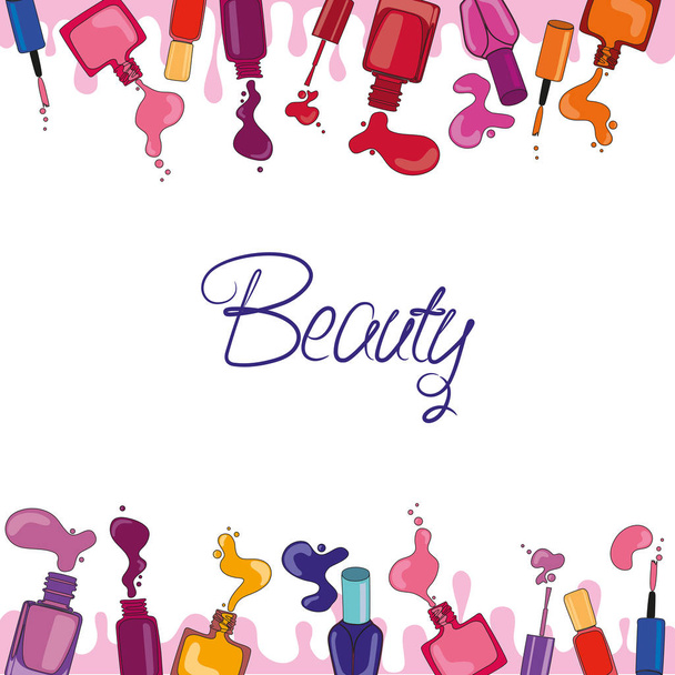 Background with nail polish - Vector, Image