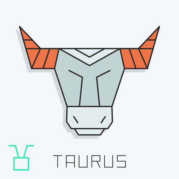 Taurus. állatöv jel - Vektor, kép