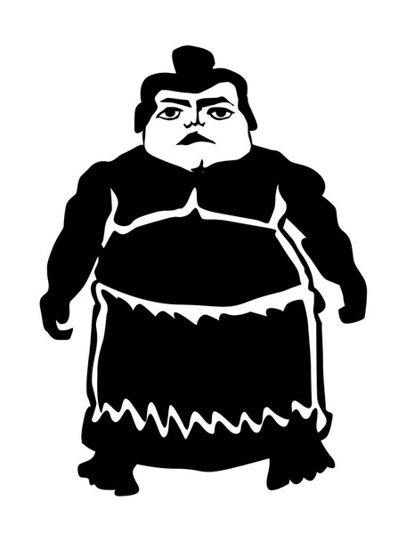 silueta sumo zápasník - Vektor, obrázek