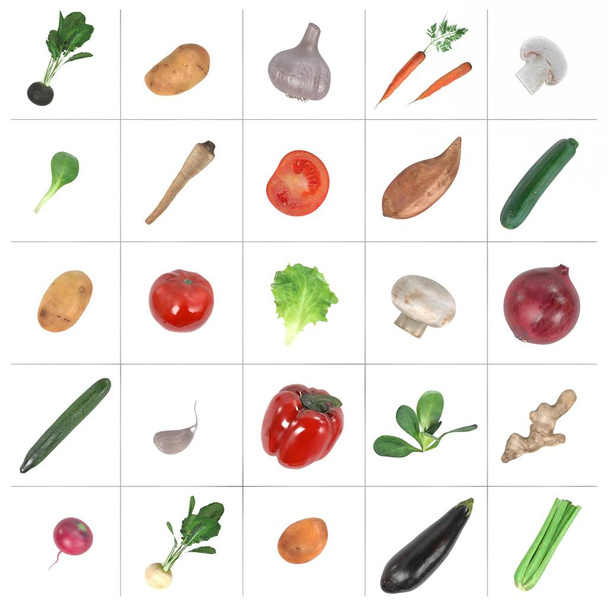 realistic 3d render of vegetable set - Photo, Image