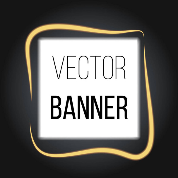 Square Banner with Blur Effects on dark background. Vector for your artwork - Vector, Image