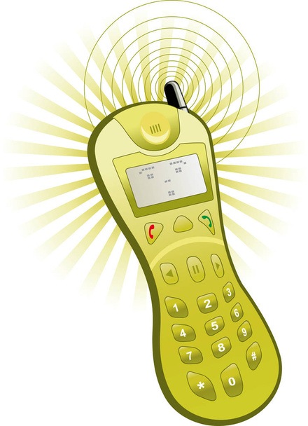 Ilustración de un teléfono celular sonando
 - Vector, imagen