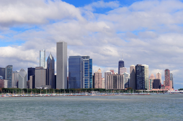 Chicago skyline over Lake Michigan - Photo, Image