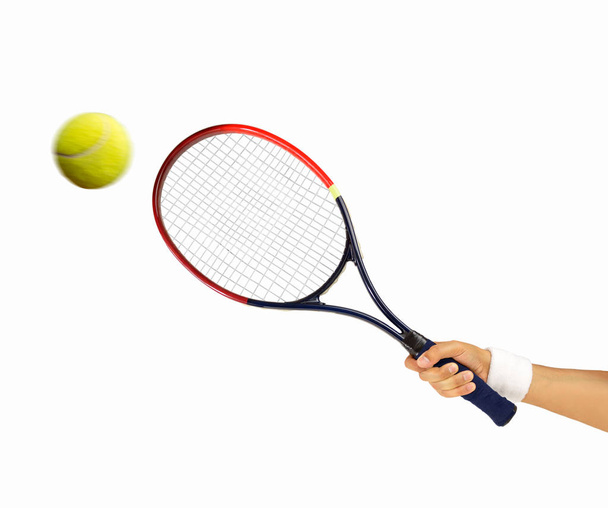 hitting a tennis ball - Foto, Imagem