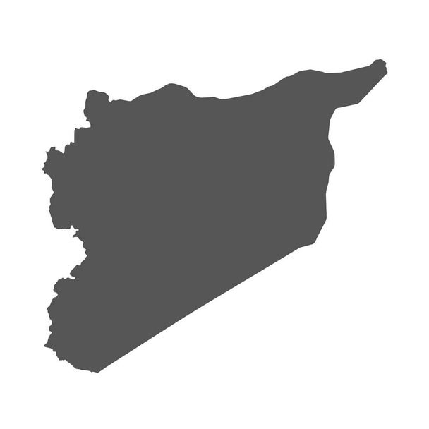 Szíria vektor megjelenítése. Fehér alapon fekete ikon. - Vektor, kép