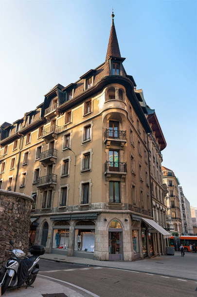 Architektura budovy na Purgatoire ulici Ženeva - Fotografie, Obrázek
