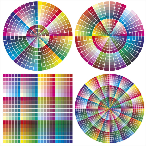 A kalibrációs és a nyomtatás színes grafikonok - Vektor, kép