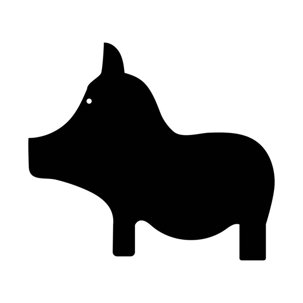 L'icône de couleur noir de porc
. - Vecteur, image