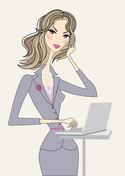 Business woman - Vector, Image