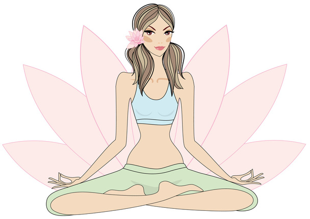 Yoga woman, vector - ベクター画像