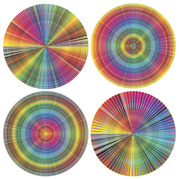 Conjunto de ruedas de color en gama a todo color
 - Vector, imagen